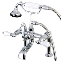 KINGSTON BRASS AE106T1 VINTAGE DECK MOUNT CLAWFOOT TUB FAUCET IN CHROME