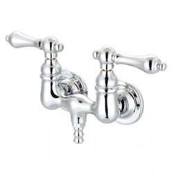 KINGSTON BRASS AE32T1 VINTAGE WALL MOUNT CLAWFOOT TUB FAUCET IN POLISHED CHROME