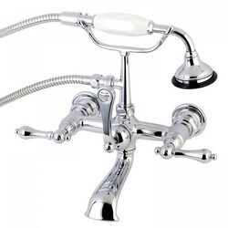 KINGSTON BRASS AE552T1 VINTAGE CLAWFOOT TUB FAUCET WITH HAND SHOWER IN CHROME
