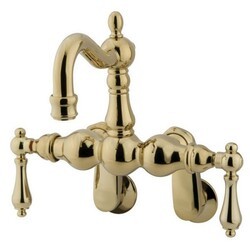 KINGSTON BRASS CC1081T VINTAGE WALL MOUNT TUB FILLER WITH ADJUSTABLE CENTERS