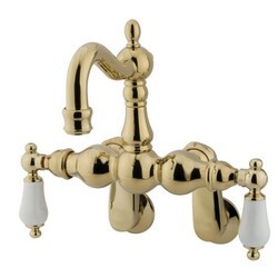 KINGSTON BRASS CC1083T VINTAGE WALL MOUNT TUB FILLER WITH ADJUSTABLE CENTERS