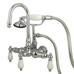 KINGSTON BRASS CC11T VINTAGE 3-3/8 INCH WALL TUB FILLER WITH HAND SHOWER