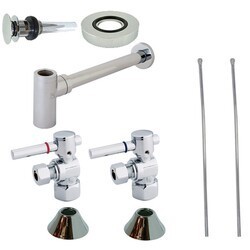 KINGSTON BRASS CC4310DLVOKB30 TRIMSCAPE COMTEMPORARY PLUMBING SINK TRIM KIT WITH BOTTLE TRAP FOR VESSEL SINK WITH OVERFLOW HOLE