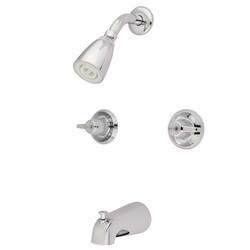 KINGSTON BRASS GKB140 WATER SAVING AMERICANA TUB AND SHOWER FAUCET WITH 1.5GPM SHOWER HEAD AND CANOPY HANDLE IN CHROME