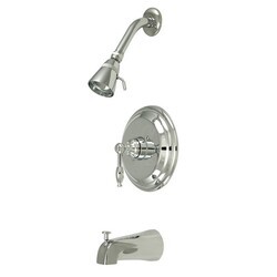 KINGSTON BRASS GKB263KL KNIGHT WATER SAVING KNIGHT TUB AND SHOWER FAUCET WITH LEVER HANDLES