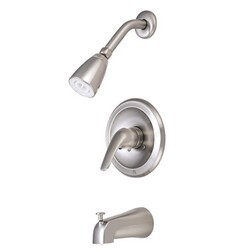 KINGSTON BRASS GKB538L CHATHAM WATER SAVING TUB AND SHOWER FAUCET WITH CHATHAM WATER SAVINGS SHOWERHEAD AND SINGLE LEVER HANDLE IN CHROME