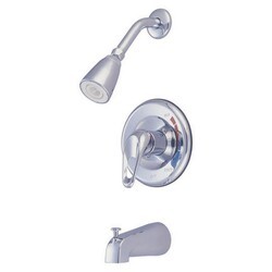 KINGSTON BRASS GKB691T CHATHAM WATER SAVING TUB AND SHOWER FAUCET TRIM WITH 1.5GPM SHOWERHEAD AND SINGLE LOOP HANDLE IN CHROME