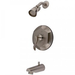 KINGSTON BRASS KB4638DFL TUB AND SHOWER FAUCET IN BRUSHED NICKEL