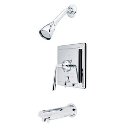 KINGSTON BRASS KB865ZL SILVER SAGE TUB AND SHOWER FAUCET WITH DIVERTER