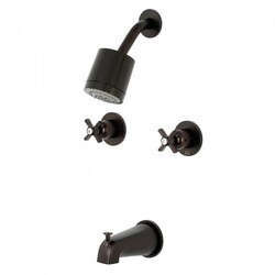 KINGSTON BRASS KBX8145ZX MILLENNIUM TUB/SHOWER FAUCET WITH 2 HANDLES IN OIL RUBBED BRONZE