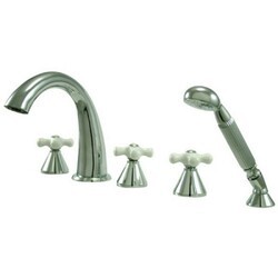 KINGSTON BRASS KS2365PX ROMAN TUB FILLER 5 PIECES WITH HAND SHOWER