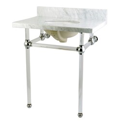 KINGSTON BRASS KVPB30MA TEMPLETON 30 X 22 INCH MARBLE VANITY WITH SINK AND ACRYLIC FEET COMBO