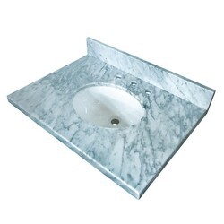 KINGSTON BRASS KVPB3622M38 FAUCETURE TEMPLETON CARRARA MARBLE VANITY WITH TOPS WITH 17 X 14 INCH UNDER MOUNT SINK