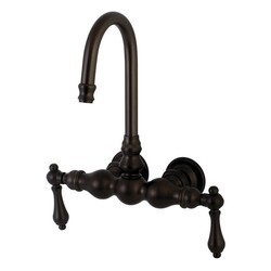 KINGSTON BRASS AE1T5 VINTAGE WALL MOUNT CLAWFOOT TUB FAUCET IN OIL RUBBED BRONZE