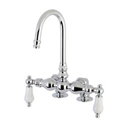 KINGSTON BRASS AE94T1 VINTAGE DECK MOUNT CLAWFOOT TUB FAUCET IN POLISHED CHROME