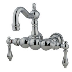 KINGSTON BRASS Cc1002T1 VINTAGE 3-3/8 INCH WALL MOUNT TUB FILLER IN POLISHED CHROME