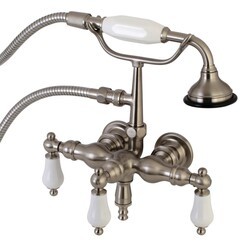 KINGSTON BRASS AE23T VINTAGE TUB FILLER WITH HAND SHOWER