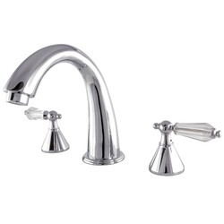 KINGSTON BRASS KS236WLL WILSHIRE ROMAN TUB FILLER BATH TUB FAUCET FAUCET WITH CRYSTAL LEVER HANDLE