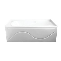 KINGSTON BRASS VTAP603216R AQUA EDEN 60-INCH ACRYLIC ALCOVE TUB WITH ANTI SKID AND RIGHT HAND DRAIN HOLE IN WHITE
