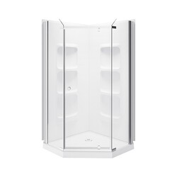 A&E BATH AND SHOWER SK-NA-38-KIT 38 INCH NEVADA  NEO ANGLE SHOWER ENCLOSURE KIT WITH ACRYLIC BASE AND WALLS