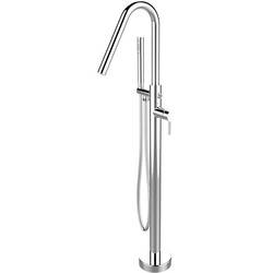 A&E BATH AND SHOWER FSTF-01-A-CR FLORENCE FREESTANDING FAUCET ANGLE SPOUT WITH POLISHED CHROME FINISH