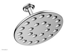 PHYLRICH K835 CEILING MOUNT SINGLE-FUNCTION 24 JET ROUND SHOWER HEAD WITH SHOWER ARM