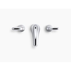 KOHLER K-P15261-4RA-CP CORALAIS WIDESPREAD BATHROOM SINK FAUCET WITH LEVER HANDLES, POP-UP DRAIN AND LIFT ROD, PROJECT PACK