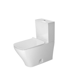 DURAVIT D4051900 DURASTYLE 1.28 GPF TWO-PIECE ELONGATED TOILET WITH TOP FLUSH BUTTON - LESS SEAT