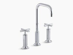 KOHLER K-14408-3 PURIST WIDESPREAD BATHROOM FAUCET WITH ULTRA-GLIDE VALVE TECHNOLOGY - FREE METAL POP-UP DRAIN ASSEMBLY WITH PURCHASE