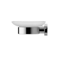 DURAVIT 0099171000 D-CODE 5 3/8 INCH SOAP DISH WITH FROSTED GLASS IN CHROME