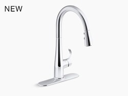 KOHLER K-22036 SIMPLICE 1.5 GPM SINGLE HOLE PULL DOWN KITCHEN FAUCET WITH DOCKNETIK, SWEEP SPRAY, BOOST, TEMPERATURE MEMORY, AND TOUCHLESS RESPONSE TECHNOLOGIES