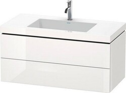 DURAVIT LC6928 L-CUBE 39 3/8 INCH WALL-MOUNTED VANITY WITH C-BONDED FURNITURE WASHBASIN