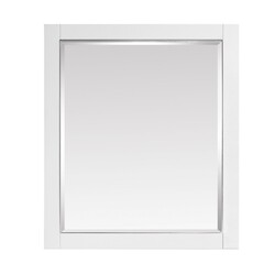 AVANITY 170512-M28-WTS 28 INCH MIRROR FOR ALLIE AND AUSTEN COLLECTIONS  IN WHITE WITH SILVER TRIM