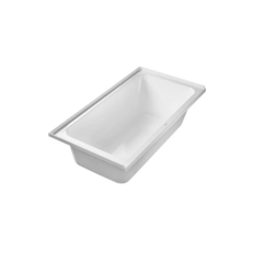 DURAVIT 700406000000090 D-CODE 60 X 32 INCH RECTANGLE DROP-IN WITH INTEGRATED TILE FLANGE, DRAIN LEFT BATHTUB