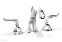 PHYLRICH K360 GEORGIAN & BARCELONA THREE HOLE WIDESPREAD BATHROOM FAUCET WITH LEVER HANDLES