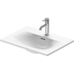 DURAVIT 038560 VIU 23-5/8 INCH DROP-IN BASIN WITH OVERFLOW