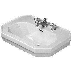 DURAVIT 043860 1930 SERIES 23-5/8 X 16-1/8 INCH WASH BASIN WITH OVERFLOW AND TAP PLATFORM
