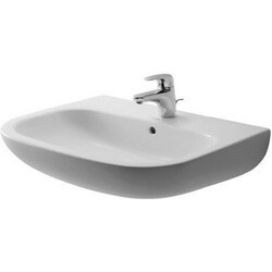 DURAVIT 231065 D-CODE 25-5/8 X 19-5/8 INCH WALL MOUNTED BATHROOM SINK WITH OVERFLOW