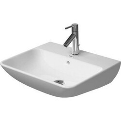 DURAVIT 2335550030 ME BY STARCK 21-5/8 INCH 3-HOLE WALL-MOUNTED WASHBASIN WITH OVERFLOW IN WHITE