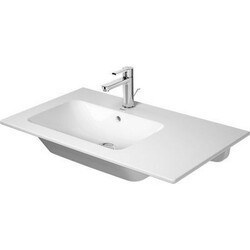 DURAVIT 234583 ME BY STARCK 32-5/8 INCH WALL-MOUNTED LEFT FURNITURE WASHBASIN WITH OVERFLOW