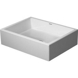 DURAVIT 2351500000 VERO AIR 19-5/8 INCH GRINDED WASHBOWL IN WHITE, NO FAUCET HOLES