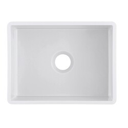 EMPIRE INDUSTRIES SP24G SUTTON PLACE 24 INCH FARMHOUSE FIRECLAY KITCHEN SINK IN WHITE WITH GRID AND STRAINER