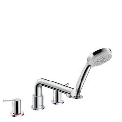 HANSGROHE 72414 TALIS S 4-HOLE ROMAN TUB SET TRIM WITH 1.8 GPM HANDSHOWER