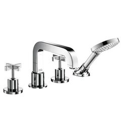 HANSGROHE 39461 AXOR CITTERIO 4-HOLE ROMAN TUB SET TRIM WITH CROSS HANDLES WITH 1.8 GPM HANDSHOWER
