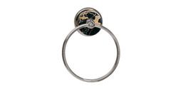 PHYLRICH KMC40 VALENCIA 6 1/8 INCH BLACK MARBLE WALL MOUNT TOWEL RING