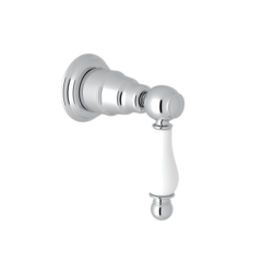 ROHL AC195OP-TO ARCANA TRIM SET FOR UNIVERSAL VOLUME CONTROL AND 1/2 INCH THERMOSTATIC VALVE, ORNATE PORCELAIN LEVER