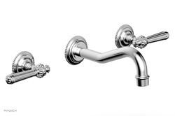 PHYLRICH 162-57 MARVELLE THREE HOLES WIDESPREAD WALL TUB SET WITH LEVER HANDLES
