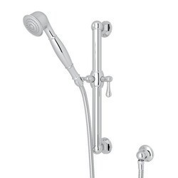 ROHL 1282 PALLADIAN 24 INCH GRAB BAR SET WITH SINGLE-FUNCTION HANDSHOWER, HOSE AND WALL OUTLET