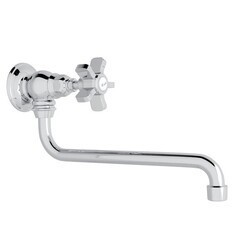 ROHL A1445X-2 COUNTRY SINGLE HOLE WALL MOUNT REACH POT FILLER WITH FIVE SPOKE HANDLE