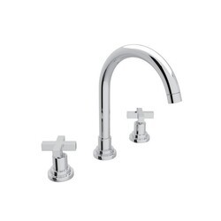 ROHL A2208XM-2 LOMBARDIA C-SPOUT WIDESPREAD LAVATORY FAUCET, CROSS HANDLES